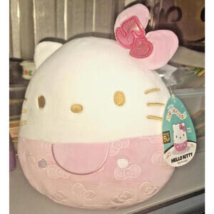 Squishmallows 8" NEW 50th Anniversary Hello Kitty Plush Jazwares Stuffy